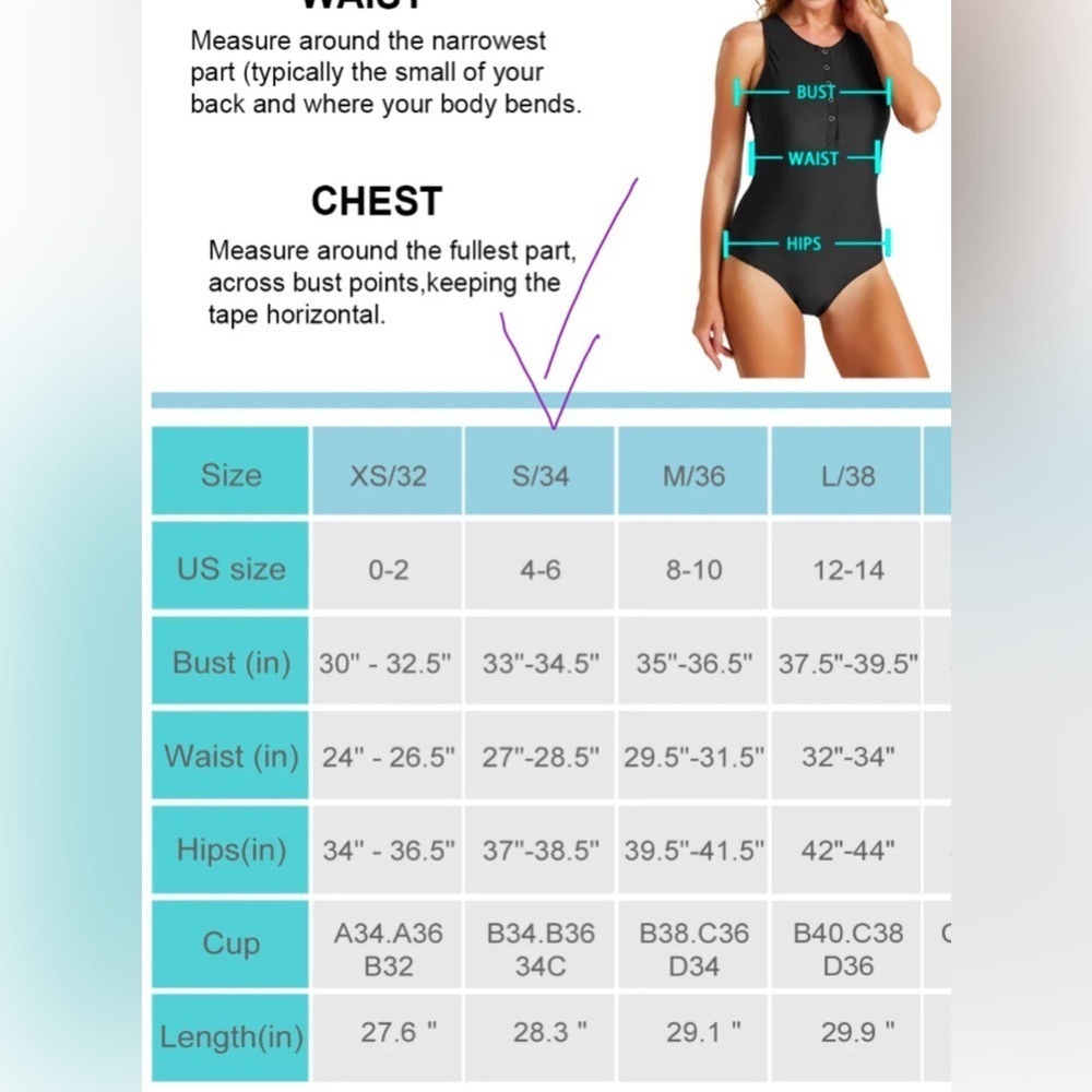 BALEAF Women's One Piece Bathing Suit - Black - Size Small 🖤 - Picture 5 of 10